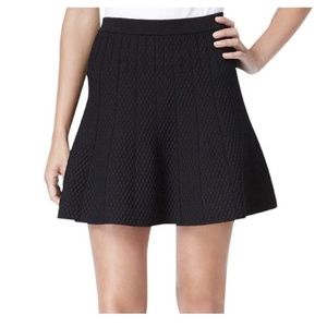 Black Quilted A-Line Mini Skirt XL 30" Rachel Roy